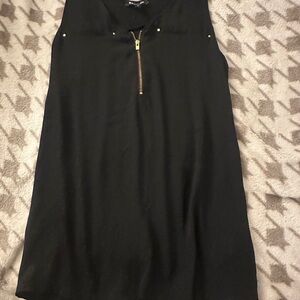 Express Black Top with Gold Accents